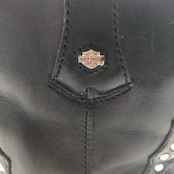 Harley Davidson Studded Western Leather Boots 5 - Picture 4 of 8